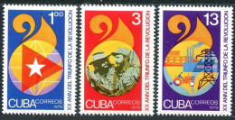 Cuba 2224-2226, MNH. Mi 2363-2365. Triumph Of The Revolution, 20th Ann. 1979. - Ungebraucht