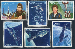 Cuba 2050-2055,MNH. Michel 2125-2130. Cosmonaut's Day 1976. Gagarin. Cosmonauts. - Neufs