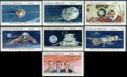 Cuba 1686-1692,MNH.Michel 1760-1766. Space Program,1972.Tereshkova,Leonov, - Nuovi