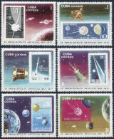 Cuba 2132-2137,2138, MNH. Mi 2208-2213, Bl.58. Cosmonauts Day 1977. Space Stamps - Nuevos