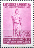 725972 HINGED ARGENTINA 1956 PRIMER ANIVERSARIO DE LA REVOLUCION LIBERTADORA - Unused Stamps