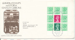 Great Britain FDC 19-5-1982 Queen Elizabeth II, From £4 Booklet With Cachet Sent To Denmark - FDC