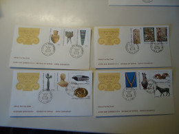 CYPRUS FDC 4  ART  MUSEUM  DEFINITION ISSUE - Covers & Documents