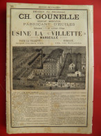 PUB 1884 - Huiles Ch Gounelle Usine La Villette 13 Marseille, Maurel & H Prom & Maurel Bordeaux/Marseille - Publicités
