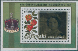 Aitutaki 1985 SG527 Queen Mother MS MNH - Islas Cook