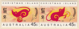 CHRISTMAS ISLAND 1996  CHINESE NEW YEAR  RAT  PAIR  SG 425-426  U.M. - Christmaseiland