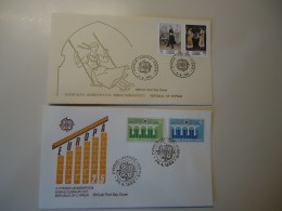 CYPRUS 2 FDC  EUROPA 1984 AND 1981 - 1984