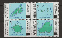 1986 MNH Micronesia Mi 53-55 Postfris** - Mikronesien