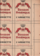 ***  ETIQUETTE *** Planche Complete Signée BAT Bon à Tirer  1943 Boisson Hygienique - Angoulème ANISETTE Commande De 800 - Alcoholen & Sterke Drank