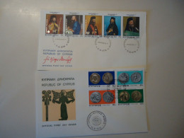 CYPRUS FDC  MAKARIOS   1978  COINS 1977 - Brieven En Documenten