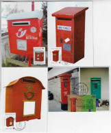 Belgium And Hong Kong 2011 4 Maximum Card Mailbox Post Office Lettre - 2011-..