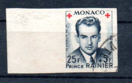 MONACO -- MONTE CARLO -- Timbre Non Dentelé BdF Latéral 25 F. + 5 F. Croix Rouge Prince Rainier III - Oblitérés