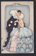 Woman And Pierrot / Ed. Ballerini&Fratini / Postcard Circulated, 2 Scans - Chiostri, Carlo