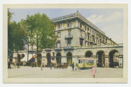 D7188] TORINO ALBERGO RISTORANTE BOLOGNA Corso Vittorio Emanuele II TRAM Viaggiata 1931 - Bares, Hoteles Y Restaurantes