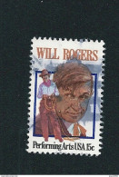 N° 1261 Will Rogers (1879-1935), Grand Humoriste Américain Etats-Unis (1979) Oblitéré  USA - Gebraucht