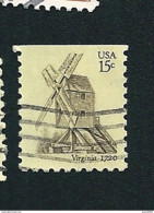 N° 1268 	 USA - Virginia, 1720 Moulin à Vent  Timbre Stamp  USA Etats-Unis (1980) Oblitéré - Usati