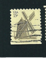 N° 1270	 USA - Moulin à Vents, Massachusetts   Timbre Stamp  USA Etats-Unis (1980) Oblitéré - Gebraucht