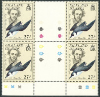 FALKLAND - YVERT 448 A 451 EN BLOC DE 4  INTERPANNEAU - SANS CHARNIERE - Islas Malvinas