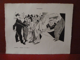 ANCIEN DESSIN SATIRIQUE DE RALPH SOUPAULT. - Drawings