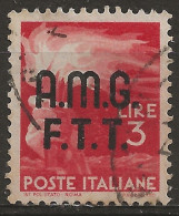 TZA5U - 1947/48 Trieste Zona A, Sassone Nr. 5, Francobollo Usato Per Posta °/ - Used