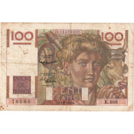 France, 100 Francs, Jeune Paysan, 1952, K.486, TB, Fayette:28.34, KM:128d - 100 F 1945-1954 ''Jeune Paysan''