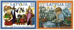 Latvia Lettland Lettonie 2010 Europa CEPT Children Books Set Of 2 Stamps MNH - 2010