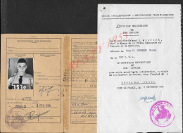 MILITARIA CERTIFICAT ET CARNET MILITAIRE PARIS & ANTILLES GUYANE 150e REPORTER PHOTO DE QUEMENER MICHEL AVEC PHOTO : - Documenti