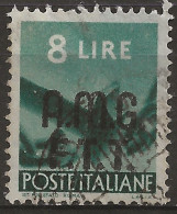 TZA9U - 1947/48 Trieste Zona A, Sassone Nr. 9, Francobollo Usato Per Posta °/ - Usados