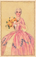 T. CORBELLA * CPA Illustrateur Corbella Italia Italien * Série 2251 * Mode Femme Robe Fleurs Coiffure - Corbella, T.