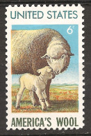 Etats-Unis D'Amérique USA 1971 N° 916 O/* Mouton, Agneau, Nord Américain, Industrie Lainière, Laine, Brebis, Vêtements - Gebraucht