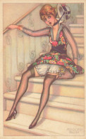 A. BUSI * CPA Illustrateur Adolfo Busi Italia Italien * Série 126-4 * Mode Femme Chute Escalier Curiosa Sous Vêtements - Busi, Adolfo