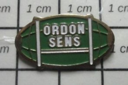 1616a  Pin's Pins / Beau Et Rare / SPORTS / CLUB RUGBY ORDON SENS - Rugby