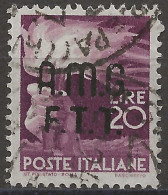 TZA13U4 - 1947/48 Trieste Zona A, Sassone Nr. 13, Francobollo Usato Per Posta °/ - Oblitérés