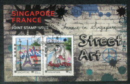 SINGAPUR Block 208, Bl.208 Canc. - Street Art, Joint Issue France - SINGAPORE / SINGAPOUR - Singapur (1959-...)