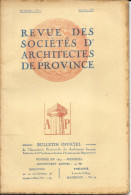 Revue Des Sociétés D'Architectes De Province (Bulletin Officiel De L'A.P.) N° 10 Octobre 1936 - 1900 - 1949