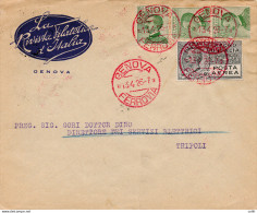 1926 Genova/Palermo (Tripoli) Del 13 Aprile - Aerogramma Per Tripoli - Storia Postale (Posta Aerea)