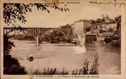 RABASTENS      ( TARN )     LE PONT ET LE MONASTERE DU CARMEL    ( ( ROUSSEUR ) - Rabastens