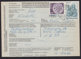 Switzerland: Postal Form For Mail Forwarding, 1979, 2 Stamps, Marcus, Uncommon (traces Of Use) - Storia Postale