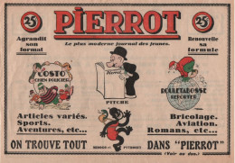 PUB PIERROT Journal Des Jeunes - COSTO - ROULETABOSSE - PITCHE - GUIGNOL - MIGODO Et PYTONET - Affiches