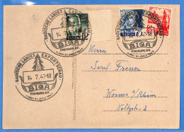 Allemagne Zone Française 1947 - Carte Postale De Freiburg - G30125 - Andere & Zonder Classificatie