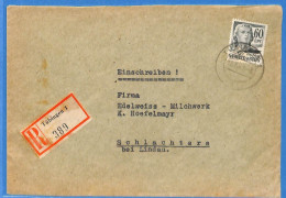 Allemagne Zone Française 1949 - Lettre Einschreiben De Tubingen - G30108 - Otros & Sin Clasificación