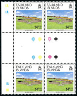 FALKLAND - YVERT 576 A 579 EN BLOC DE 4 INTERPANNEAU - SANS CHARNIERE - Falkland Islands