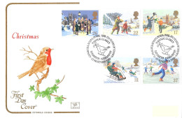 1990 Christmas Addressed FDC Tt - 1981-1990 Decimal Issues