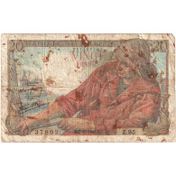 France, 20 Francs, Pêcheur, 1943, Z.95, AB, Fayette:13.7, KM:100a - 20 F 1942-1950 ''Pêcheur''