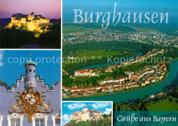 73233932 Burghausen Oberbayern Fliegeraufnahme Rathaus Schloss Burghausen Oberba - Burghausen