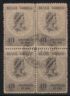 Brazil 1946 First Day Cancel On Block Of 4 - Unused Stamps