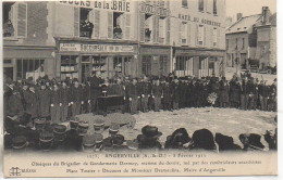 91 ANGERVILLE 3 Février 1912 Obsèques Du Brigadier Dormoy - Place Tessier Discours Du Maire - Angerville