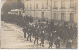 91 ANGERVILLE 3 Février 1912 Carte Photo Obsèques Du Brigadier Dormoy - Le Cortège - Angerville