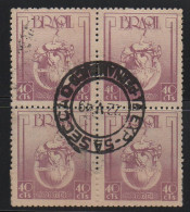 Brazil 1948 Cancel On Block Of 4 - Neufs