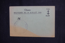 MILITARIA - Carte De Oisans En 1944 - FFI  - L 150355 - Documenti